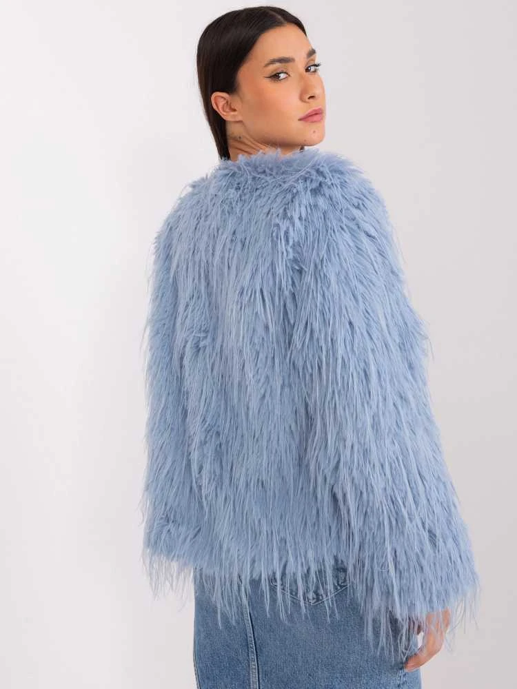 Wool Fashion Italia Striukė moterims-AT-KR-2359.96P-pilka-mėlyna