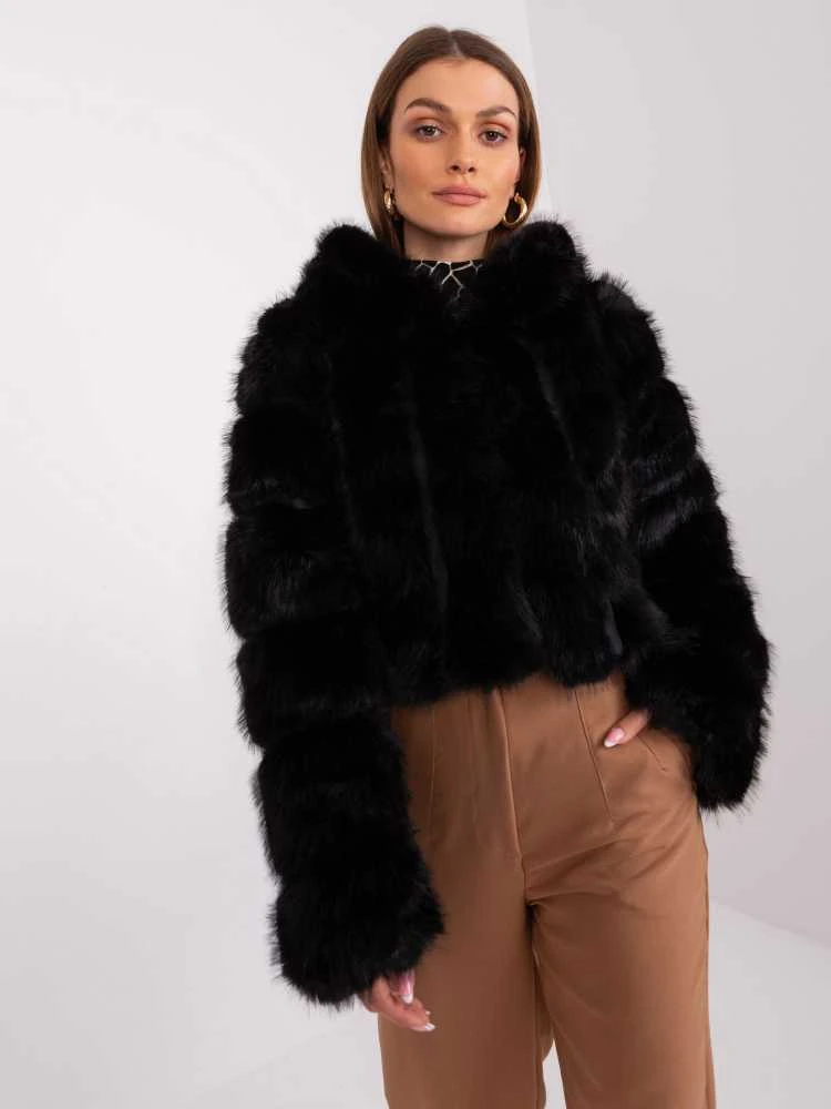Wool Fashion Italia Striukė moterims-AT-KR-2378.97P- juoda