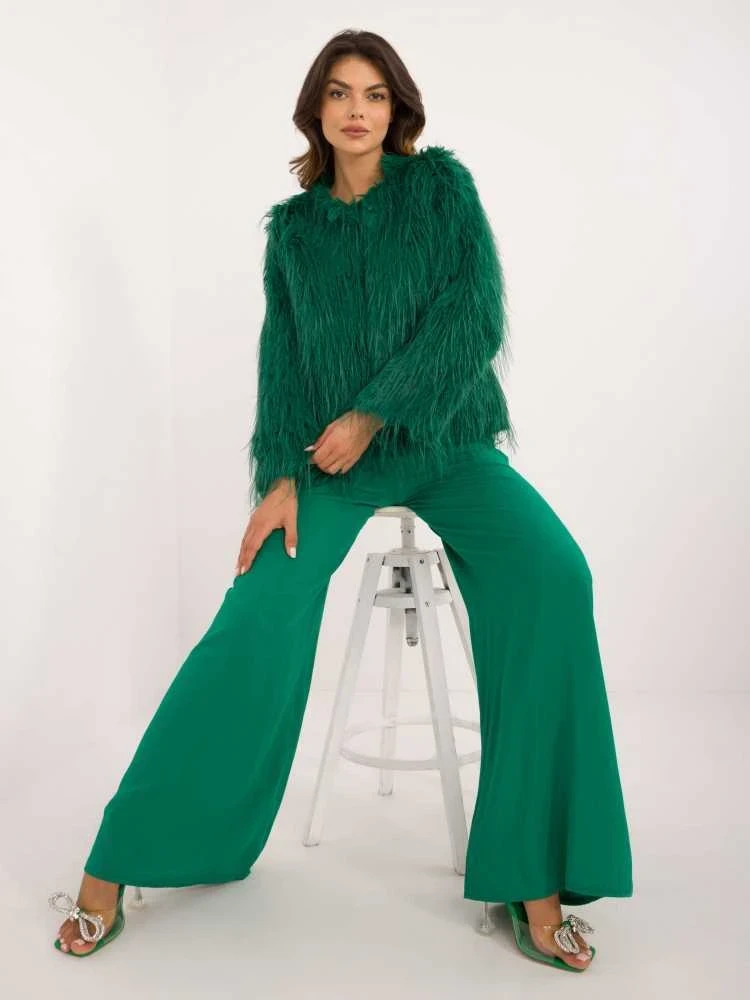 Wool Fashion Italia Striukė moterims-AT-KR-2359.96P- žalia