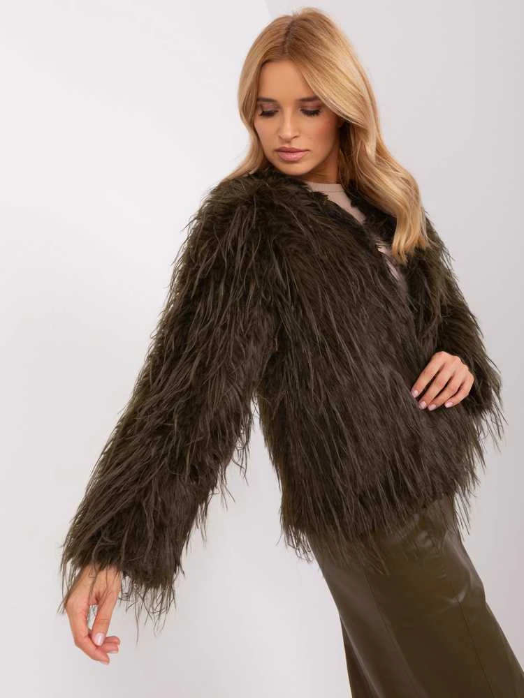 Wool Fashion Italia Striukė moterims-AT-KR-2359.96P- chaki