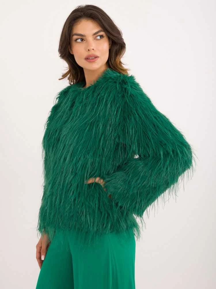 Wool Fashion Italia Striukė moterims-AT-KR-2359.96P- žalia