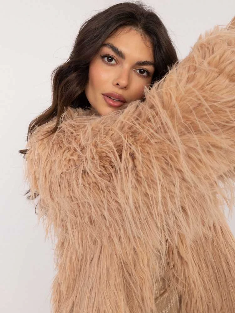 Wool Fashion Italia Striukė moterims-AT-KR-2359.96P-camelowy