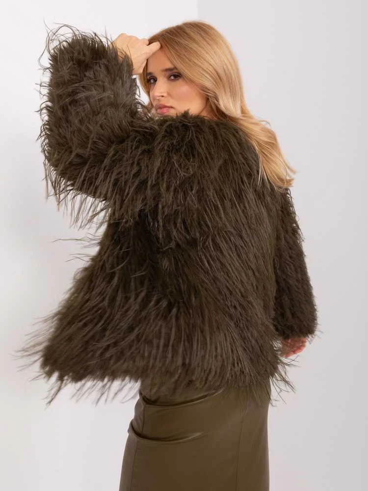 Wool Fashion Italia Striukė moterims-AT-KR-2359.96P- chaki