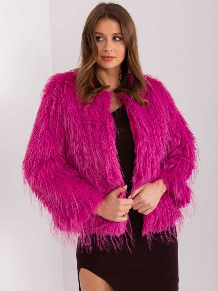 Wool Fashion Italia Striukė moterims-AT-KR-2359.96P-fuksjowy
