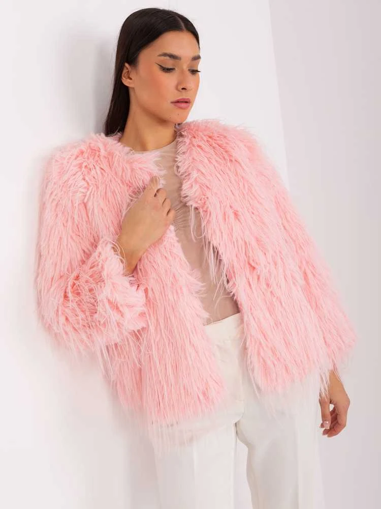 Wool Fashion Italia Striukė moterims-AT-KR-2359.96P-jasny rožinė