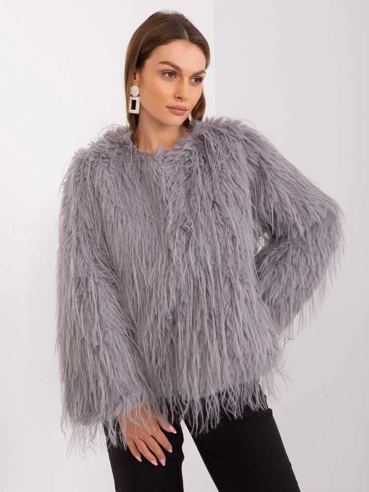 Wool Fashion Italia Striukė moterims-AT-KR-2359.96P-jasny pilka