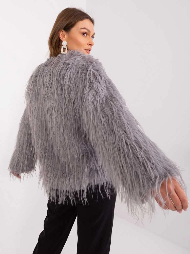 Wool Fashion Italia Striukė moterims-AT-KR-2359.96P-jasny pilka