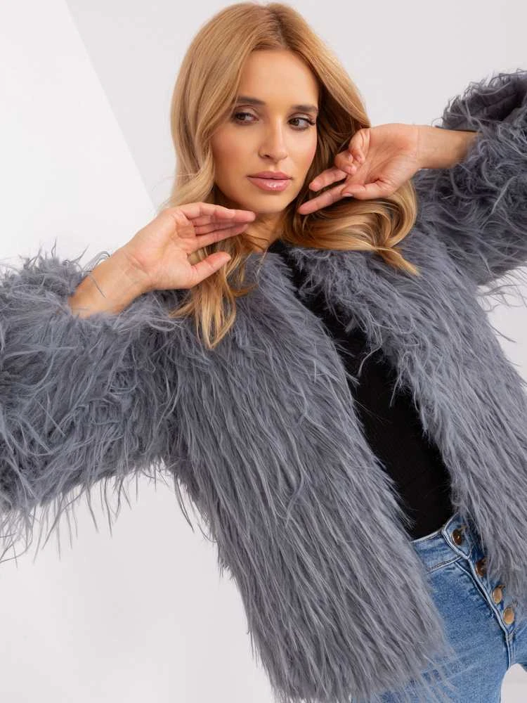 Wool Fashion Italia Striukė moterims-AT-KR-2359.96P-pilka