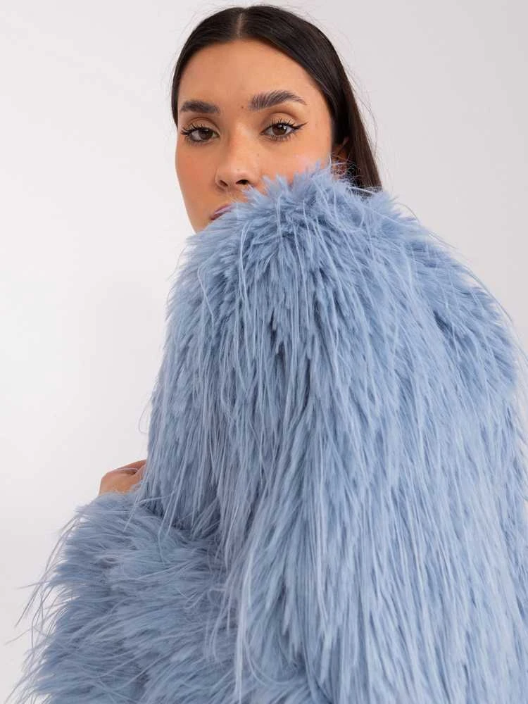 Wool Fashion Italia Striukė moterims-AT-KR-2359.96P-pilka-mėlyna