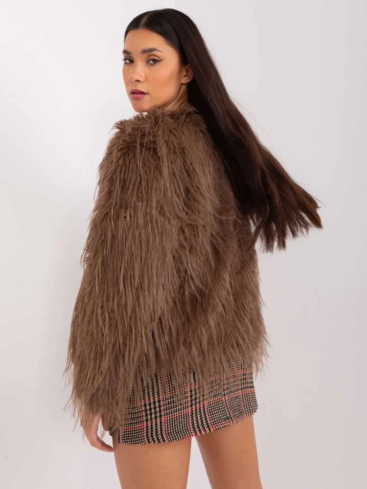 Wool Fashion Italia Striukė moterims-AT-KR-2359.96P-ruda