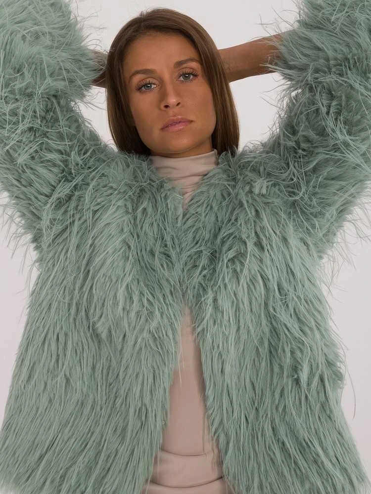Wool Fashion Italia Striukė moterims-AT-KR-2359.96P-šviesiai žalia