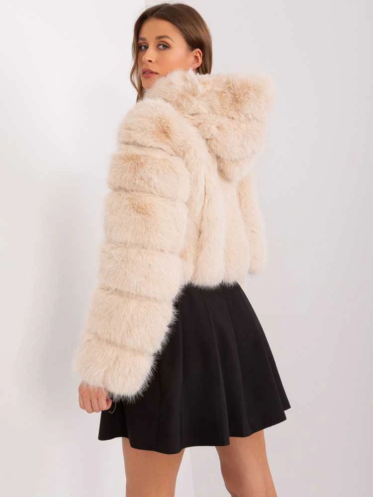 Wool Fashion Italia Striukė moterims-AT-KR-2378.96P-smėlio spalva