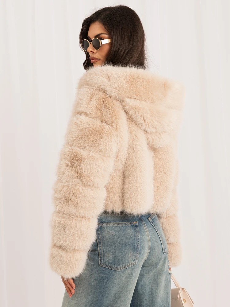 Wool Fashion Italia Striukė moterims-AT-KR-2378.96P-smėlio spalva