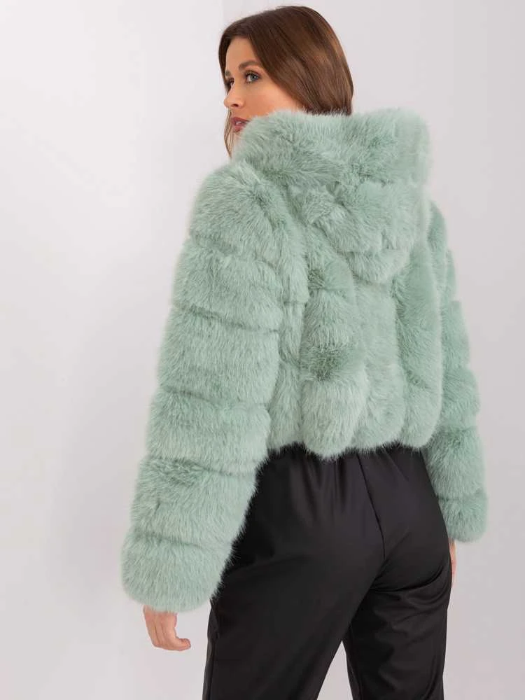 Wool Fashion Italia Striukė moterims-AT-KR-2378.96P-šviesiai žalia