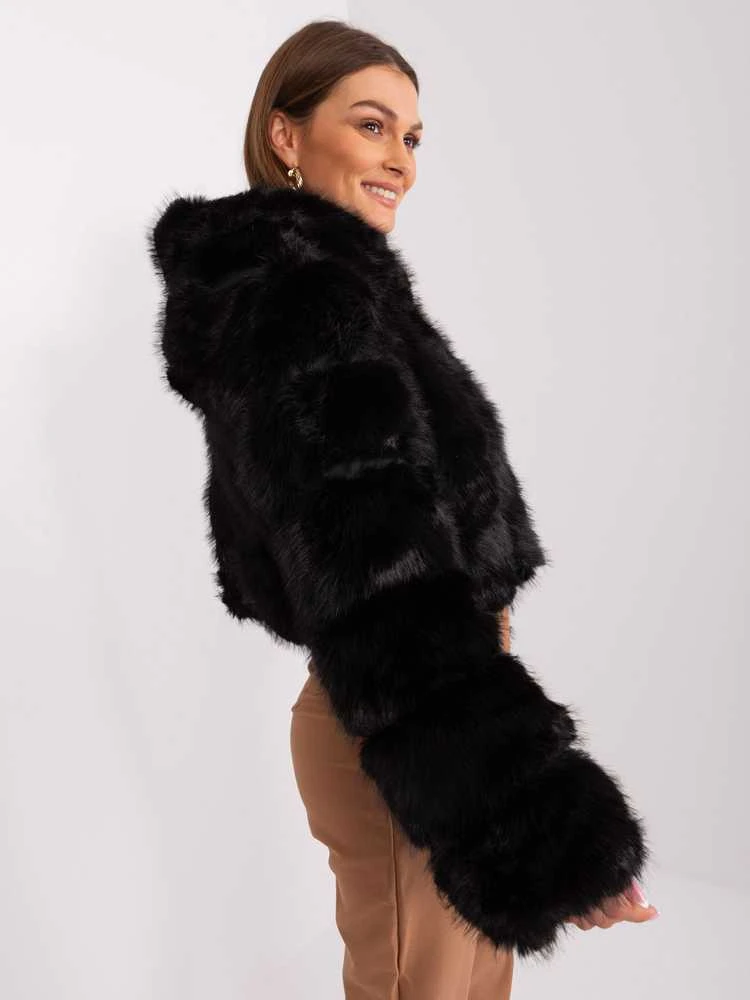 Wool Fashion Italia Striukė moterims-AT-KR-2378.97P- juoda
