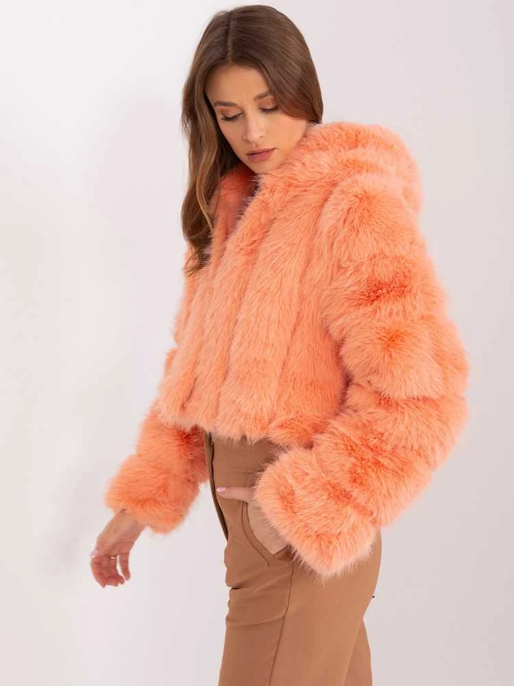 Wool Fashion Italia Striukė moterims-AT-KR-2378.97P-brzoskwiniowy