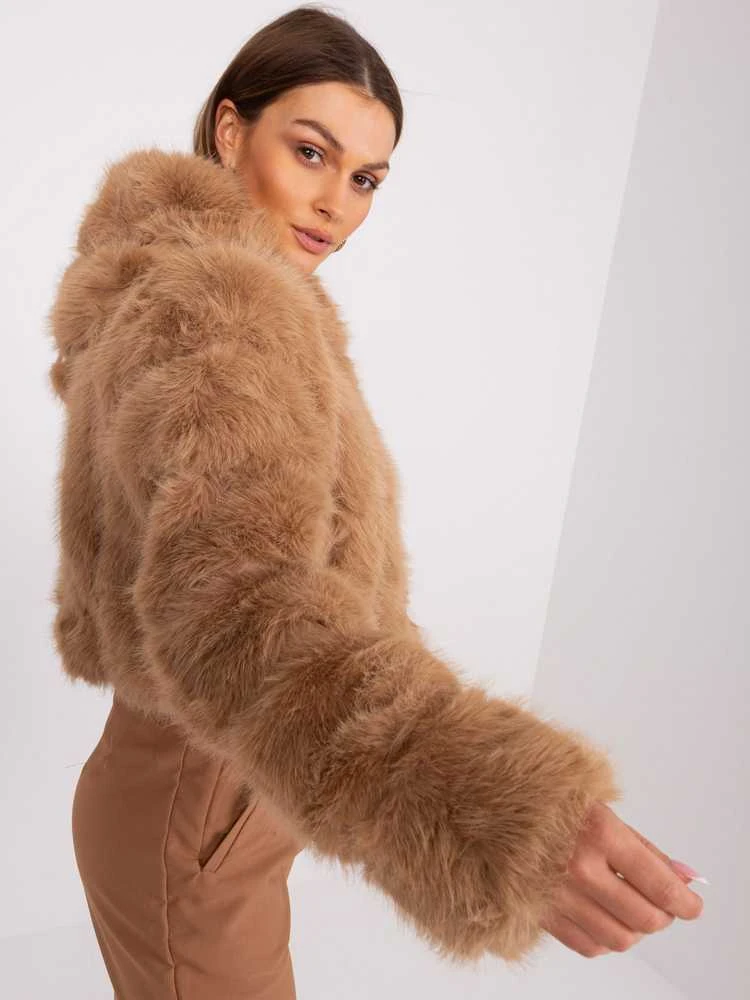 Wool Fashion Italia Striukė moterims-AT-KR-2378.97P-camelowy