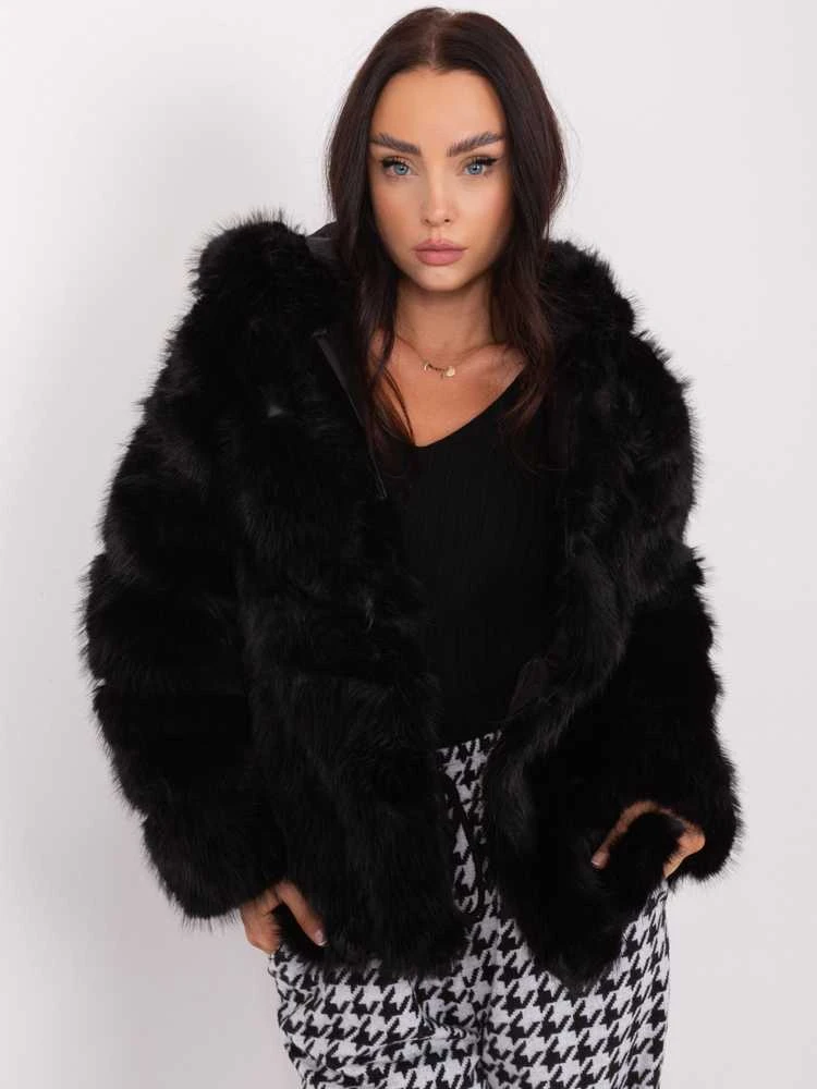 Wool Fashion Italia Striukė moterims-AT-KR-2386.00P- juoda