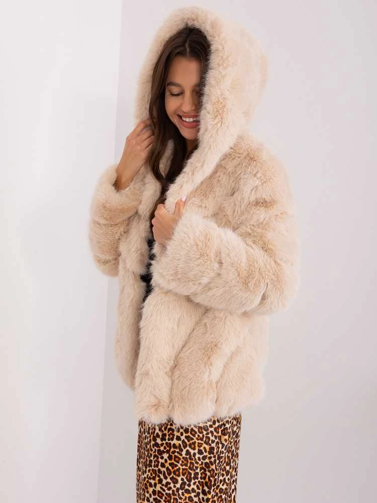Wool Fashion Italia Striukė moterims-AT-KR-2386.00P-smėlio spalva