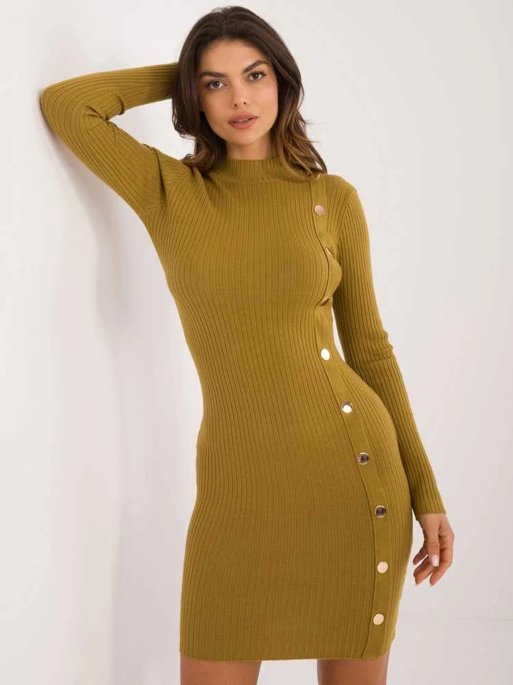 Wool Fashion Italia Suknelė-AT-SK-2345-2,32-alyvuogių