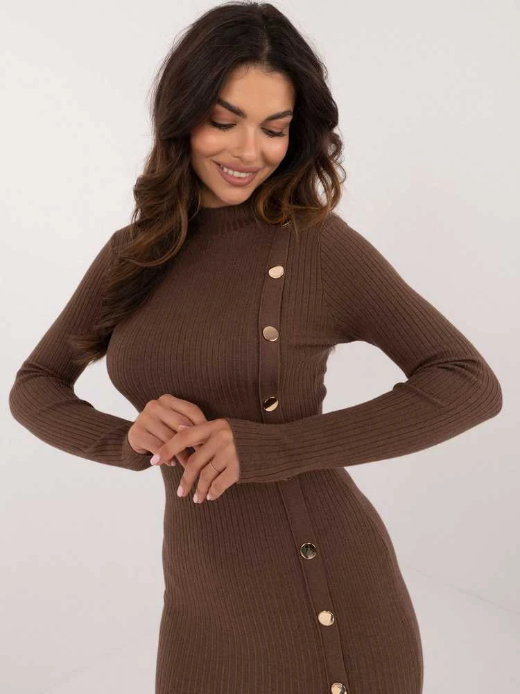Wool Fashion Italia Suknelė-AT-SK-2345-2,32-ruda