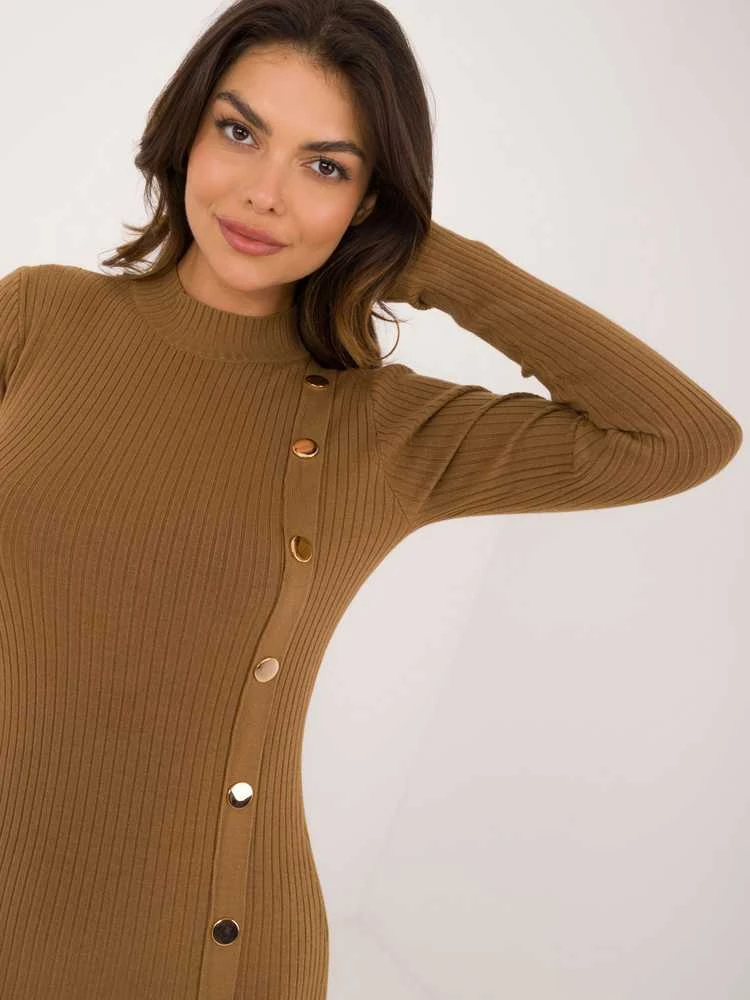 Wool Fashion Italia Suknelė-AT-SK-2345-2,34-šviesiai ruda