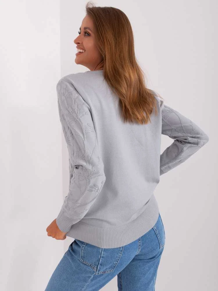 Wool Fashion Italia Megztinis-AT-SW-2231.99P-pilkas