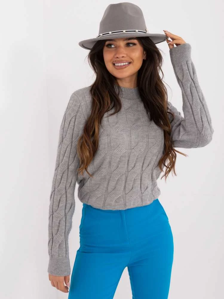 Wool Fashion Italia Megztinis-AT-SW-2235.00P-pilkas