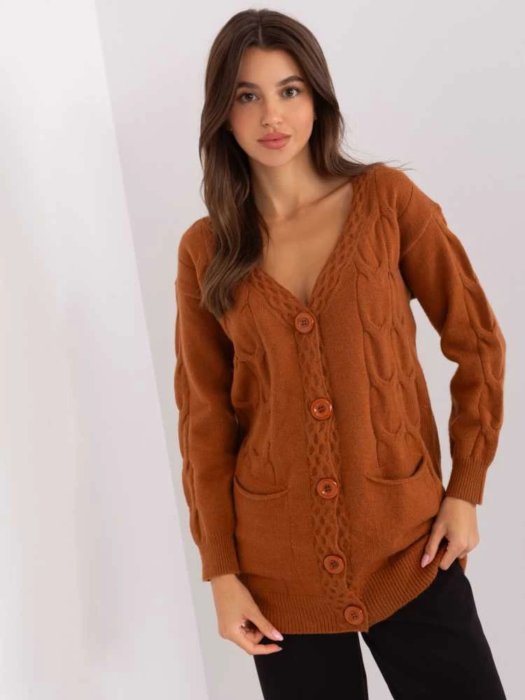 Wool Fashion Italia Megztinis-AT-SW-2241.36P-šviesiai rudas