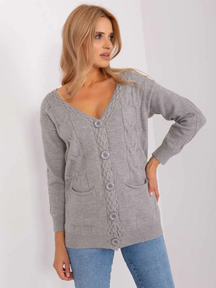 Wool Fashion Italia Megztinis-AT-SW-2241.36P-pilkas