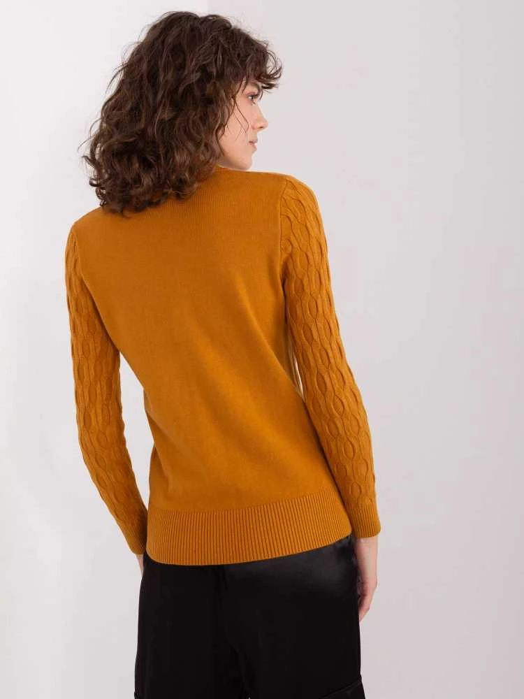 Wool Fashion Italia Megztinis-AT-SW-2324-2,68-tamsiai geltonas