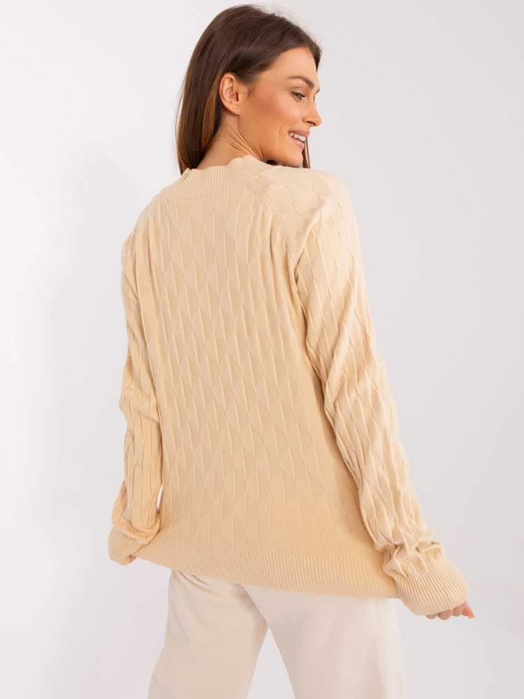 Wool Fashion Italia Megztinis-AT-SW-2326.37X-smėlio spalvos