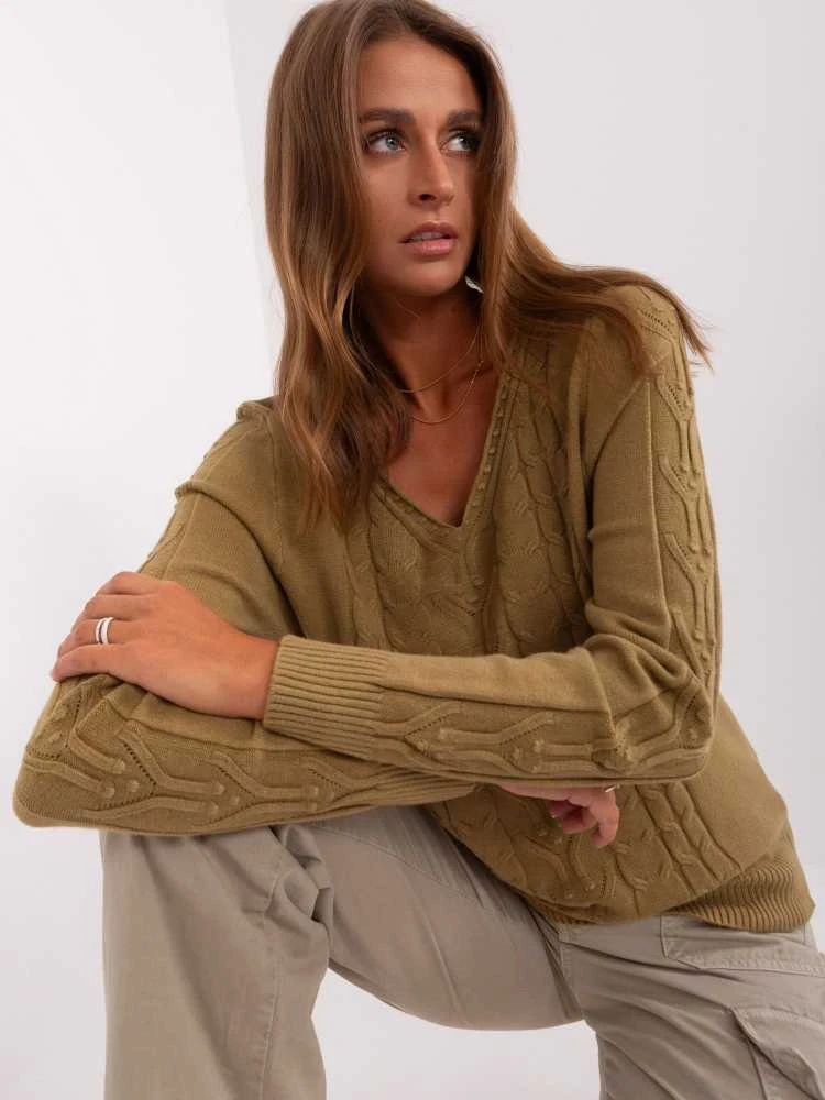Wool Fashion Italia Megztinis-AT-SW-2329.98P-olive