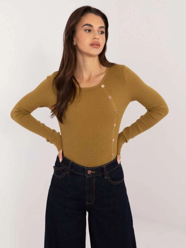 Wool Fashion Italia Megztinis-AT-SW-2332-2,62-alyvuogių