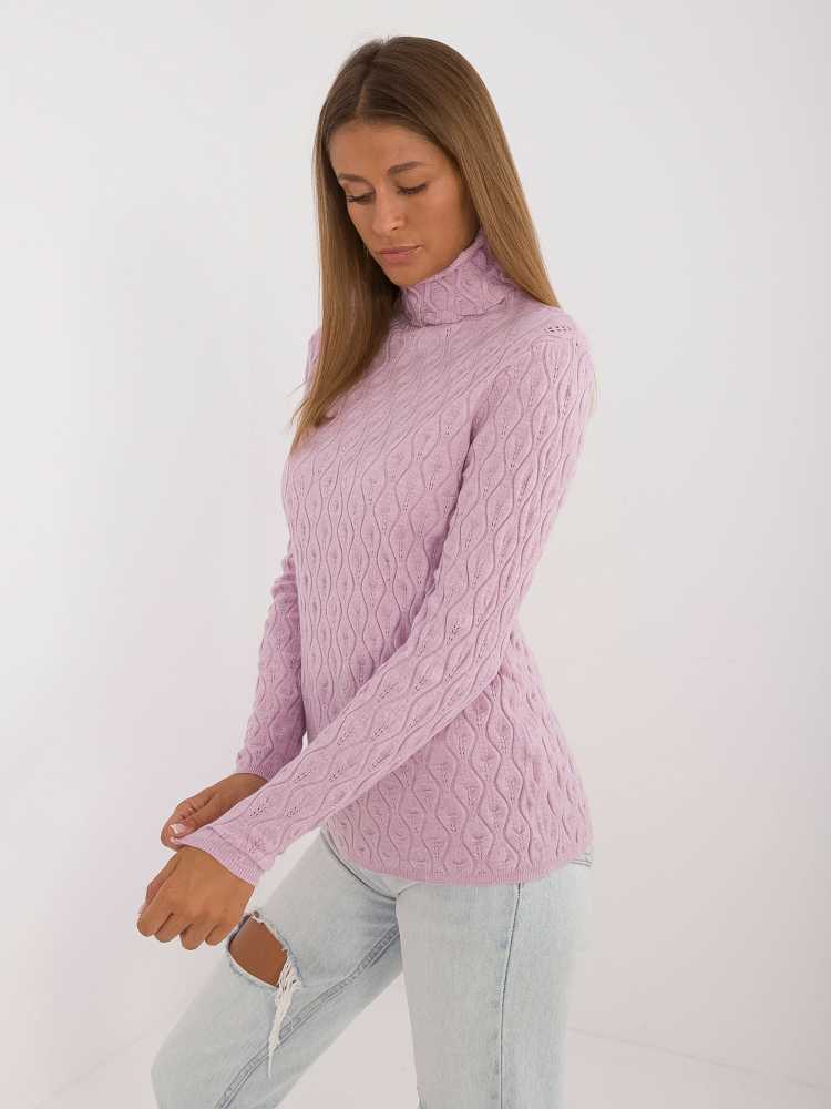 Wool Fashion Italia Megztinis-AT-SW-2334-2,61-šviesiai violetinis