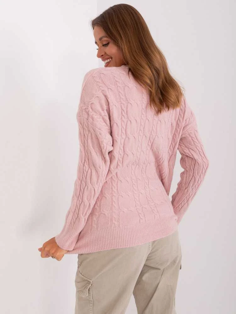 Wool Fashion Italia Sweter-AT-SW-2335-1.68P-jasny rožinė
