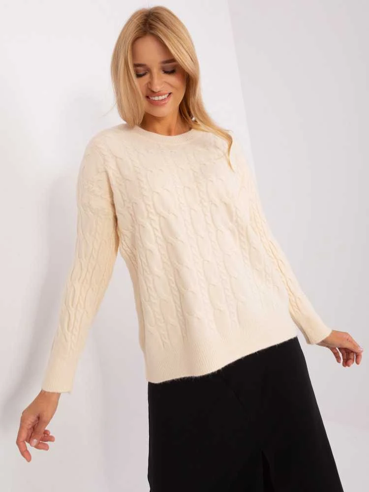 Wool Fashion Italia Megztinis-AT-SW-2335.27-ekru