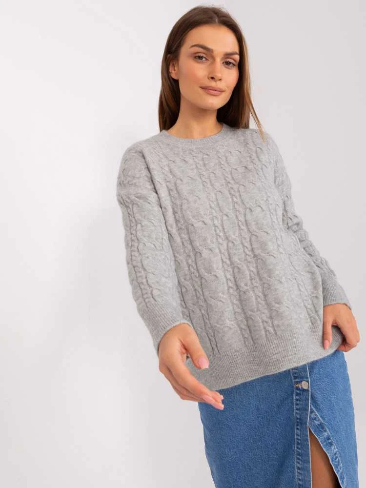 Wool Fashion Italia Megztinis-AT-SW-2335.27-pilkas
