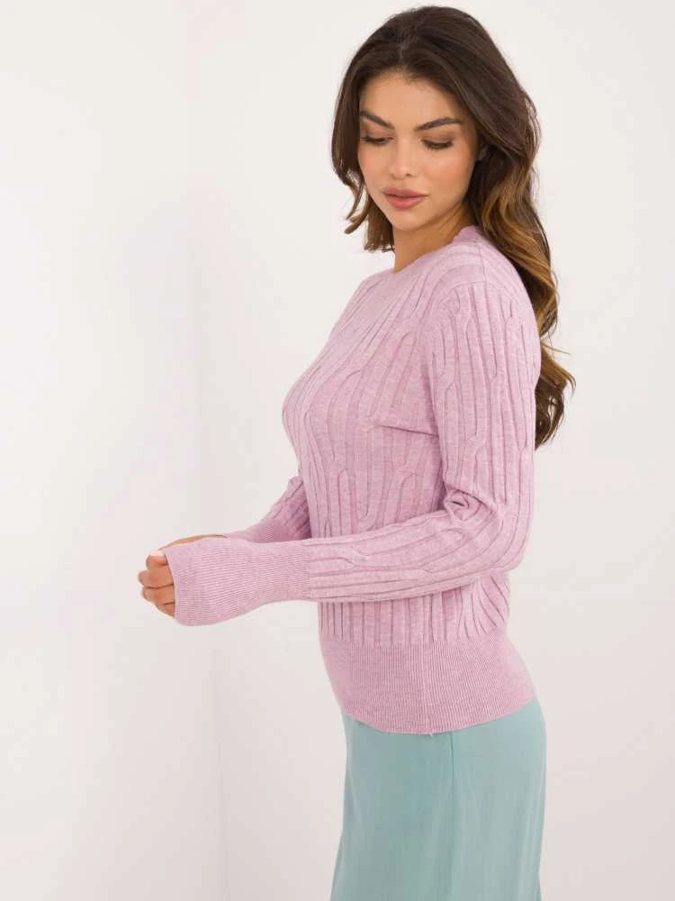 Wool Fashion Italia Megztinis-AT-SW-2338-2,61-šviesiai violetinis