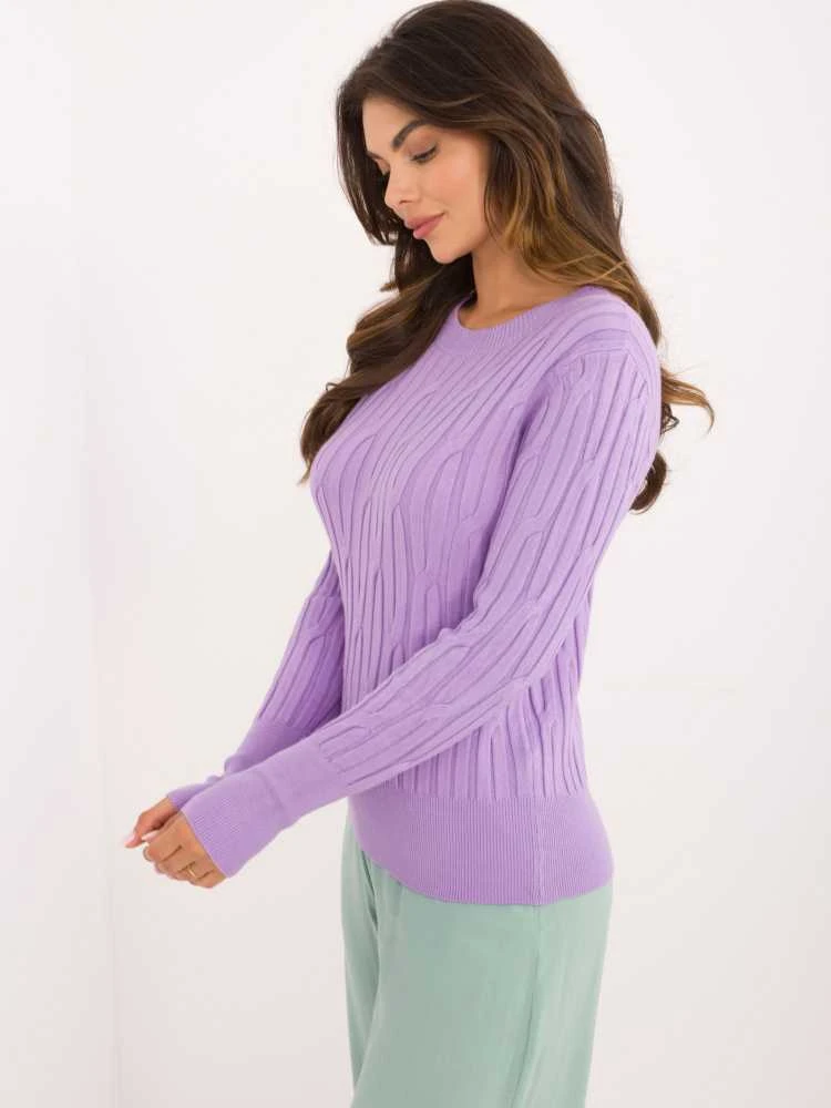 Wool Fashion Italia Megztinis-AT-SW-2338-2,61-šviesiai violetinis