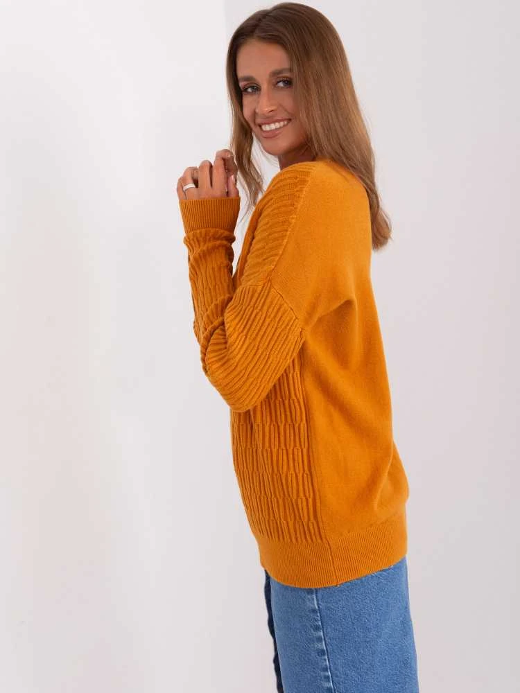 Wool Fashion Italia Megztinis-AT-SW-2338.14P-šviesiai oranžinis
