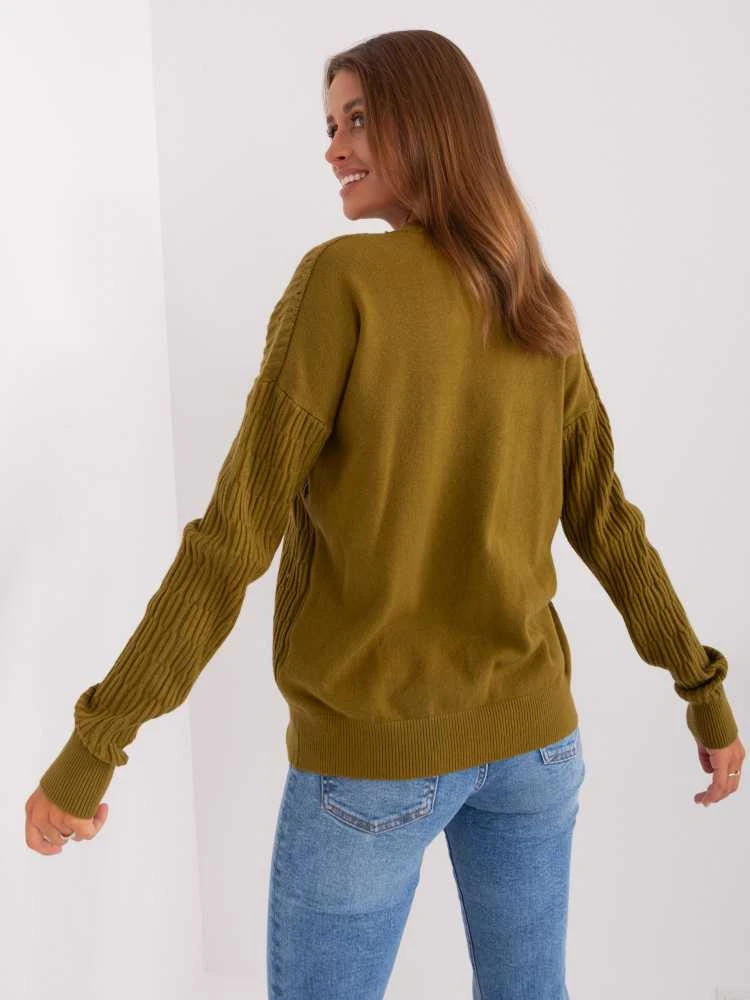 Wool Fashion Italia Megztinis-AT-SW-2338.14P-alyvuogių