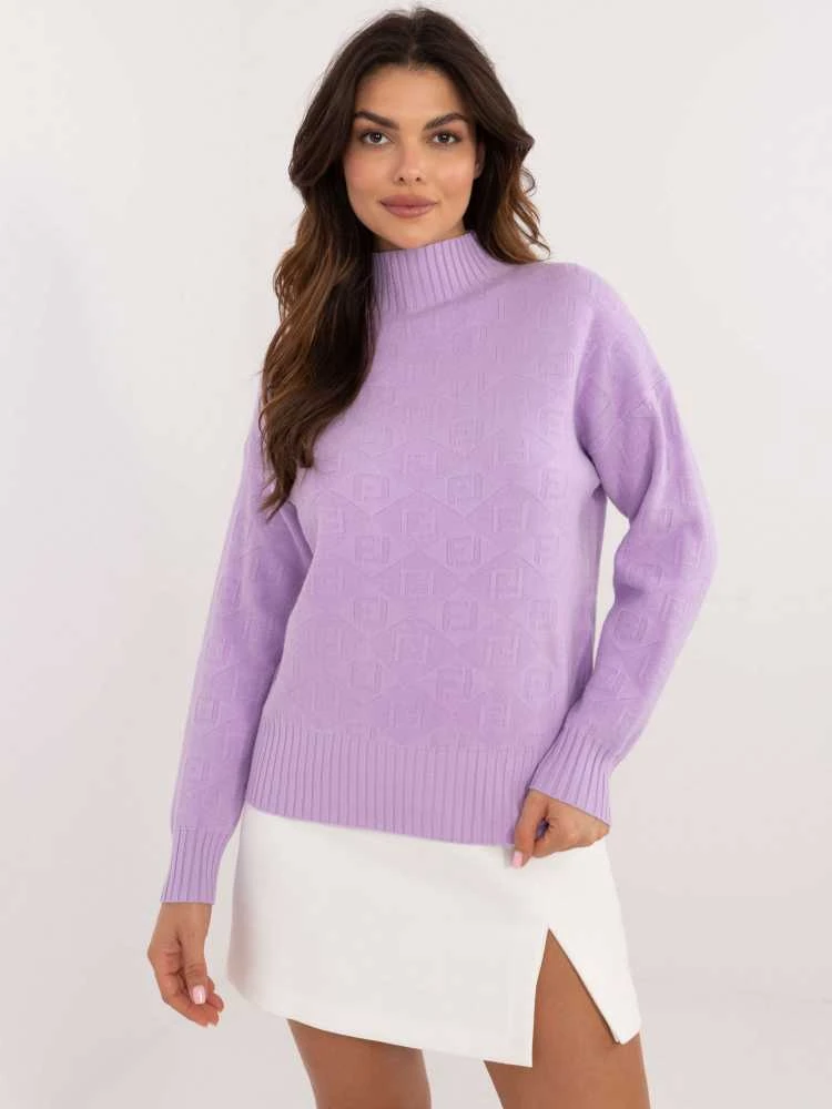 Wool Fashion Italia Megztinis-AT-SW-2339.54-šviesiai violetinis