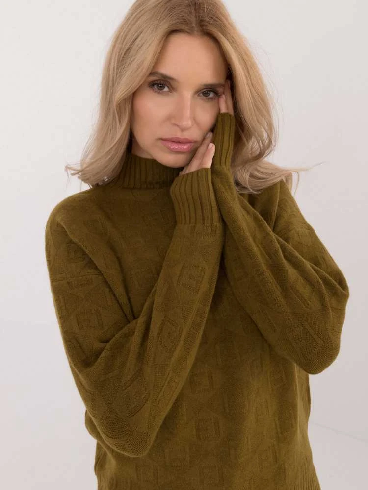 Wool Fashion Italia Megztinis-AT-SW-2339.54-alyvuogių