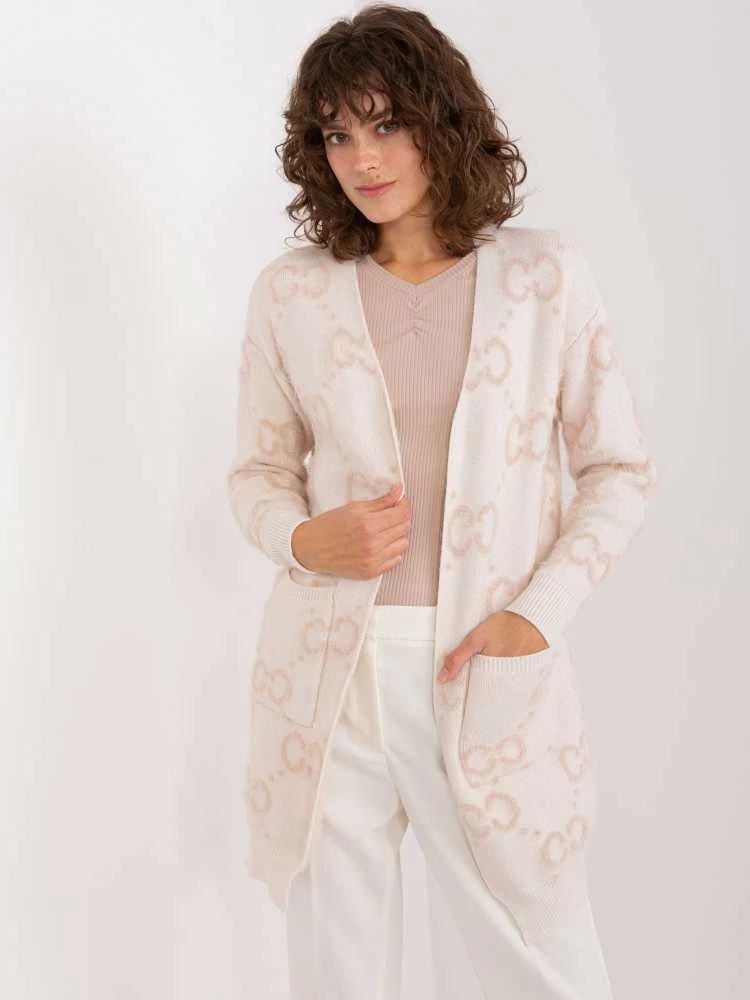 Wool Fashion Italia Megztinis-AT-SW-23401-A.39-smėlio spalvos