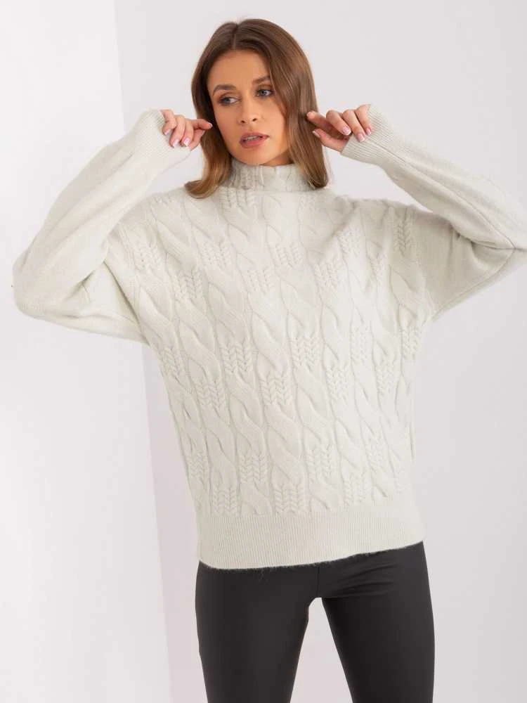 Wool Fashion Italia Megztinis-AT-SW-23401.97P-mėtinė