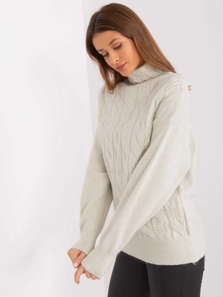 Wool Fashion Italia Megztinis-AT-SW-23401.97P-mėtinė