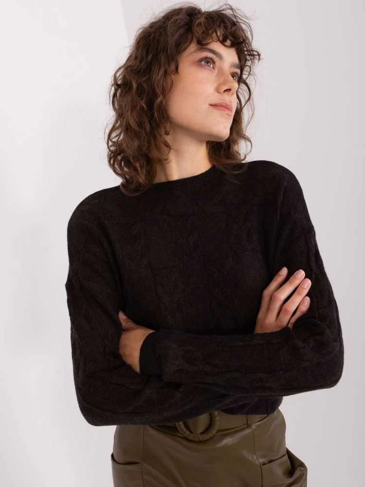Wool Fashion Italia Megztinis-AT-SW-2340.22-juodas