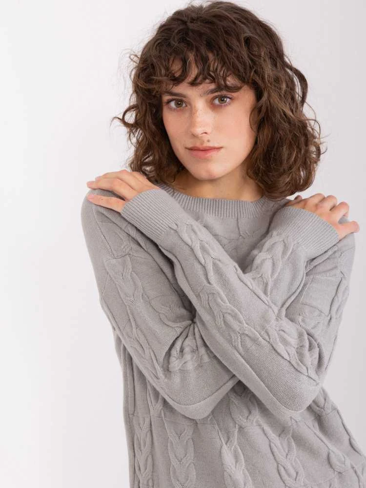 Wool Fashion Italia Megztinis-AT-SW-2340.80-pilkas