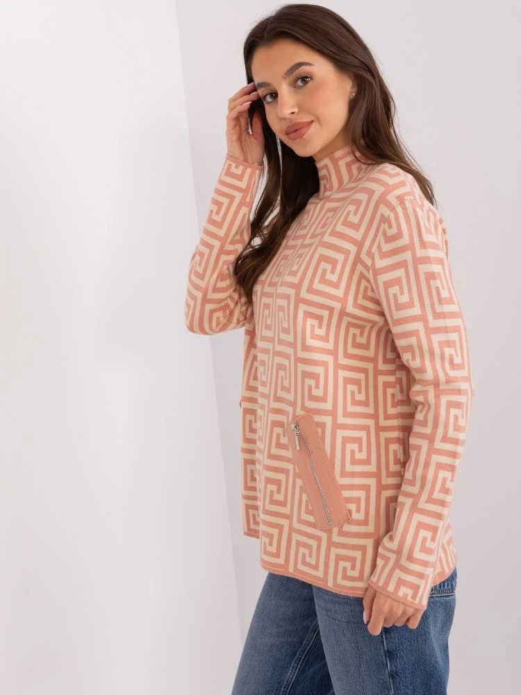 Wool Fashion Italia Megztinis-AT-SW-2341.00P-persikas